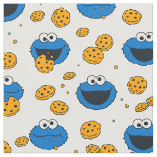 Cookie Monster C is for Cookie Pattern Fabric