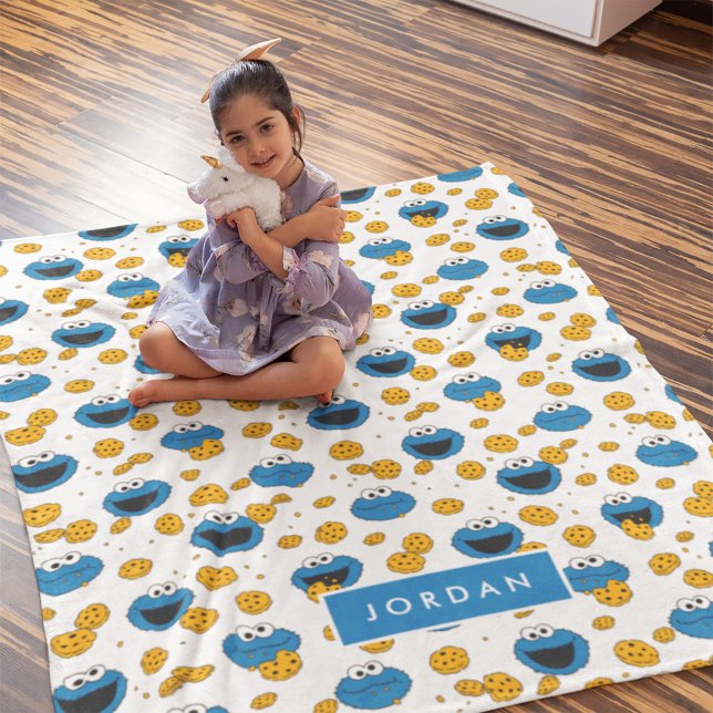 Cookie Monster | C is for Cookie Pattern Fleece Blanket (Creator Uploaded)