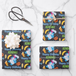 Cookie Monster Chalkboard Food Truck Wrapping Paper Sheet