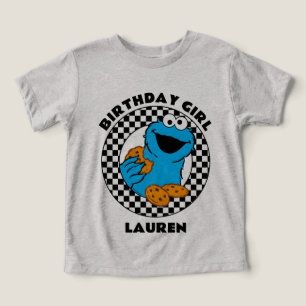 Cookie Monster Chequered Birthday Girl