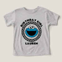 Cookie Monster Chequered Birthday Girl