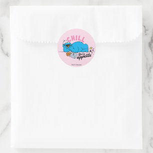 Cookie Monster   Chill Bon Appetite Classic Round Sticker