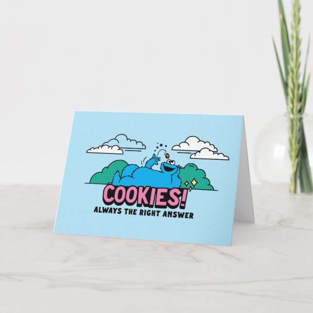 Cookie Monster | Cookies Always the Right Answer Holiday Card (Front)