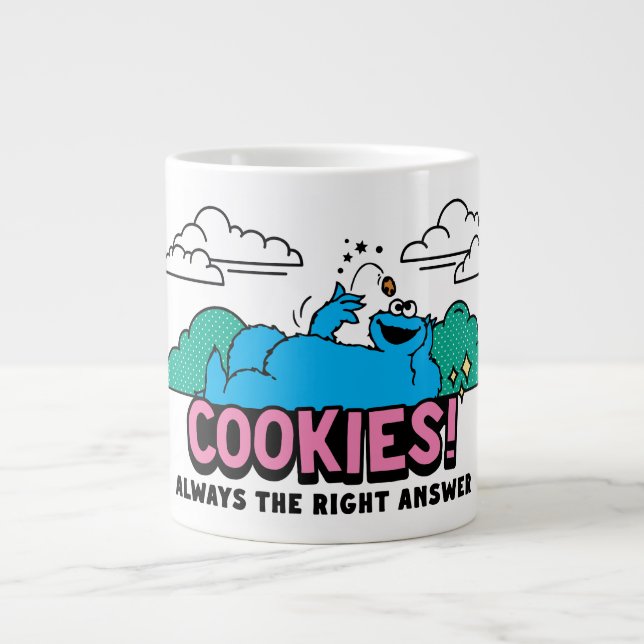 Cookie Monster | Cookies Always the Right Answer Large Coffee Mug (Front)