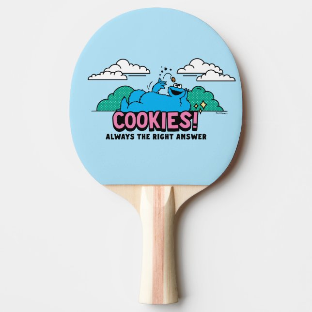 Cookie Monster | Cookies Always the Right Answer Ping Pong Paddle (Front)