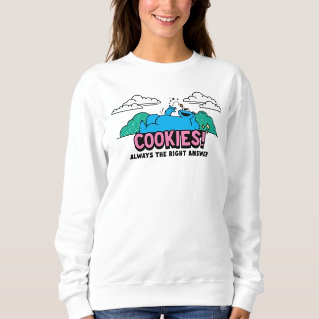 Cookie Monster | Cookies Always the Right Answer Sweatshirt (Front)