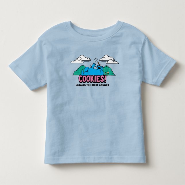 Cookie Monster | Cookies Always the Right Answer Toddler T-Shirt (Front)