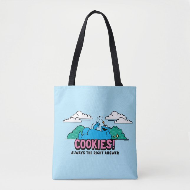 Cookie Monster | Cookies Always the Right Answer Tote Bag (Front)