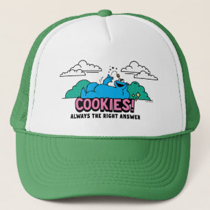Cookie Monster   Cookies Always the Right Answer Trucker Hat