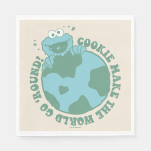 Cookie Monster   Cookies Make the World Go Round Napkin