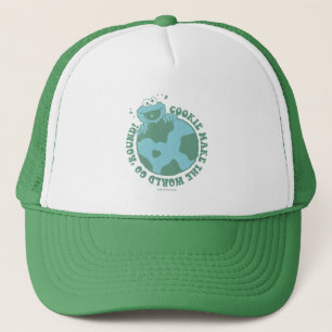 Cookie Monster   Cookies Make the World Go Round Trucker Hat