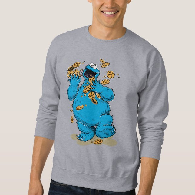 Cookie Monster Crazy Cookies Sweatshirt (Front)