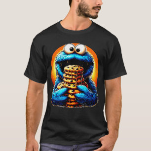 Cookie Monster Devouring a Giant Chocolate Cookie T-Shirt