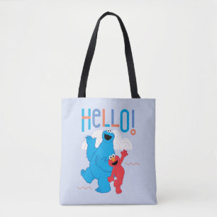 Cookie Monster & Elmo Hello! Tote Bag