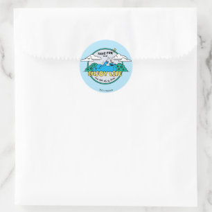 Cookie Monster   Enjoy Life One Bite at a Time Classic Round Sticker