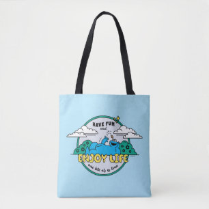Cookie Monster Enjoy Life One Bite at a Time Tote Bag