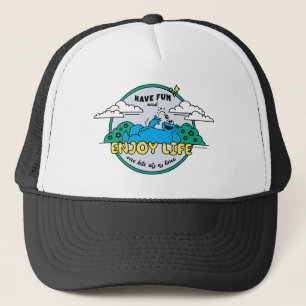 Cookie Monster   Enjoy Life One Bite at a Time Trucker Hat