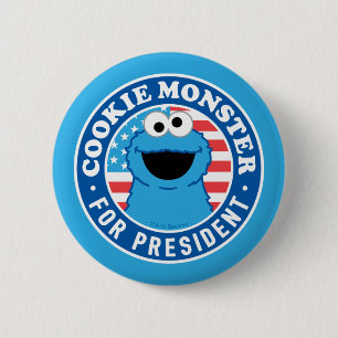 Cookie Monster for President 6 Cm Round Badge