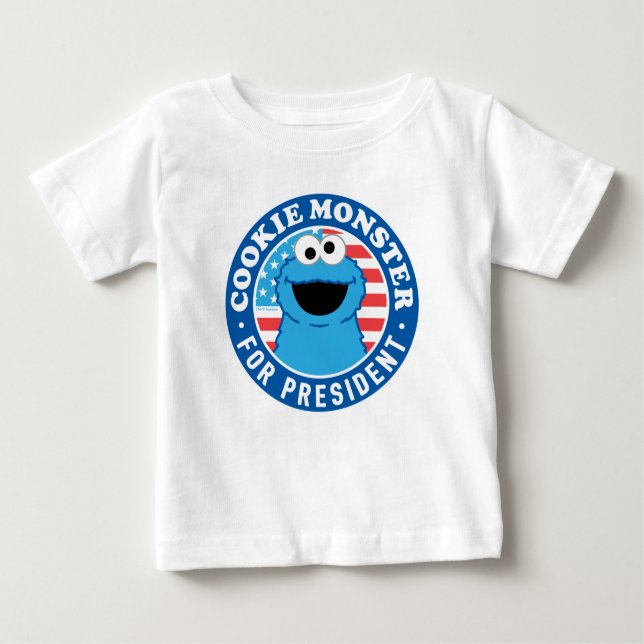 Cookie Monster for President Baby T-Shirt (Front)