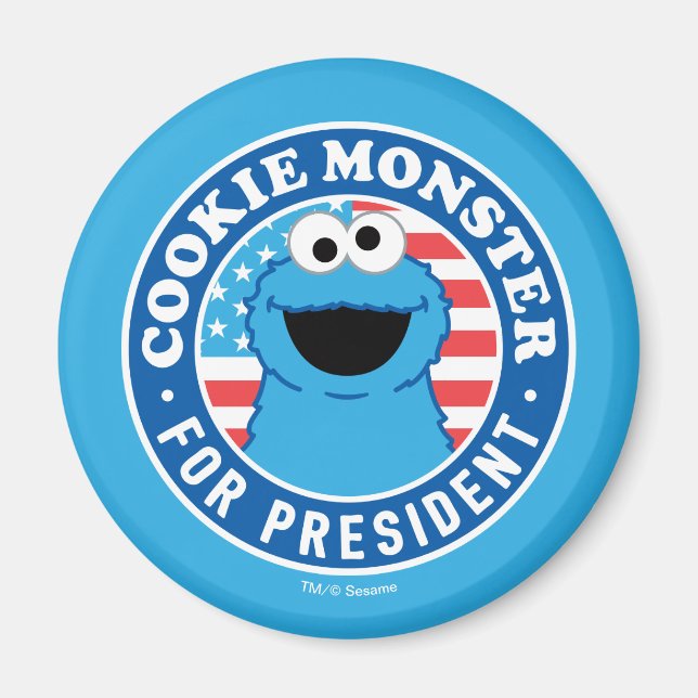 Cookie Monster for President Magnet (Front)