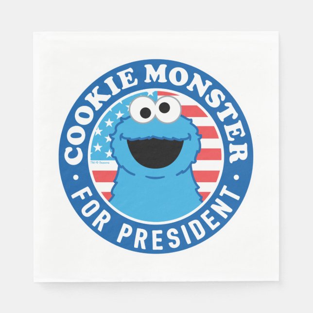 Cookie Monster for President Napkin (Front)