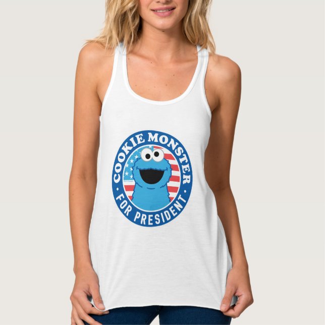 Cookie Monster for President Singlet (Front)