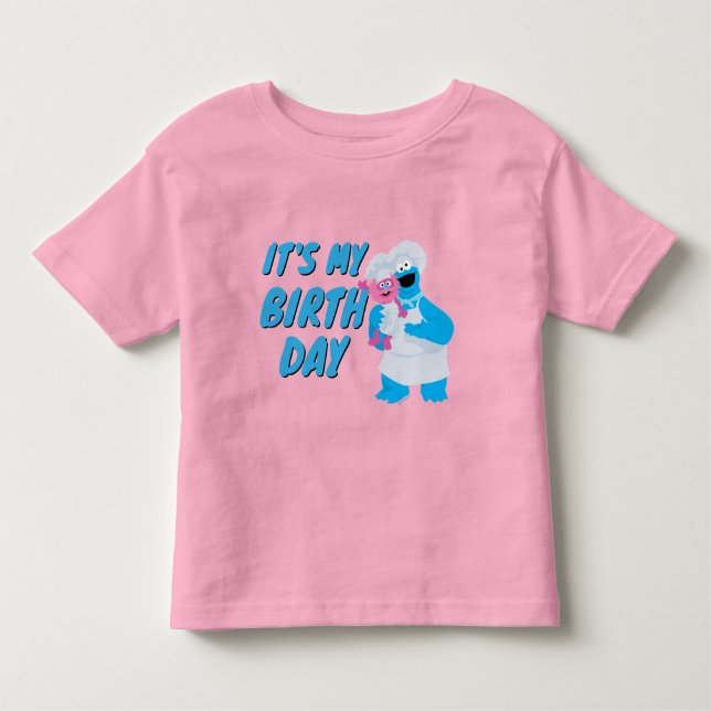 Cookie Monster & Gonger It's My Birthday Toddler T-Shirt (Front)