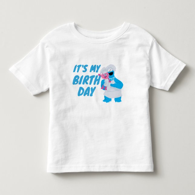 Cookie Monster & Gonger It's My Birthday Toddler T-Shirt (Front)
