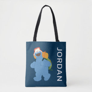 Cookie Monster Hiking Add Your Name Tote Bag