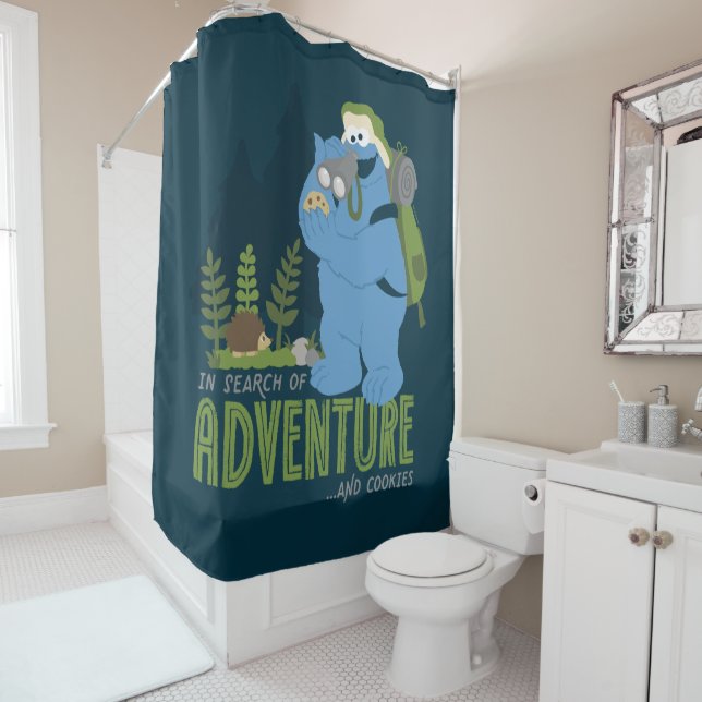 Cookie Monster | In Search of Adventure…And Cookie Shower Curtain (In Situ)