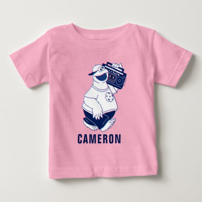 Cookie Monster | Jamming with the Boom Box Baby T-Shirt (Front)