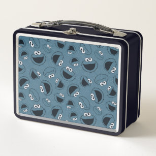 Cookie Monster   Me Hungry Pattern Metal Lunch Box