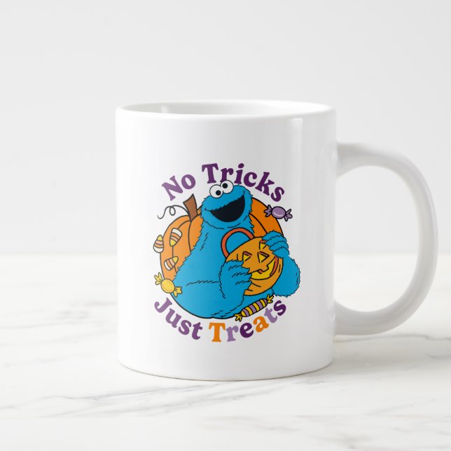 Cookie Monster | No Tricks Just Treats Large Coffee Mug (Right)