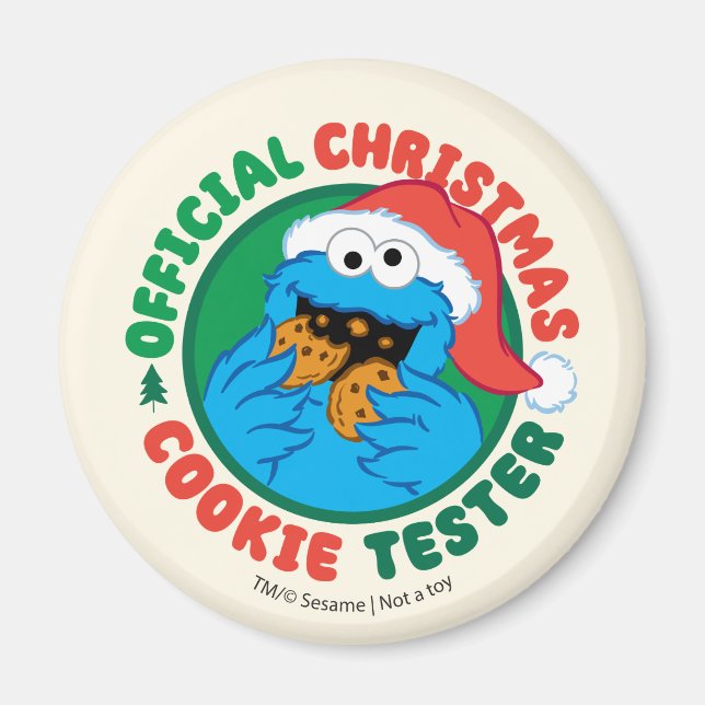 Cookie Monster | Official Christmas Cookie Tester Magnet (Front)