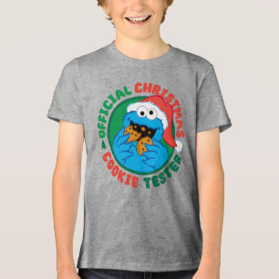 Cookie Monster   Official Christmas Cookie Tester Tri-Blend Shirt