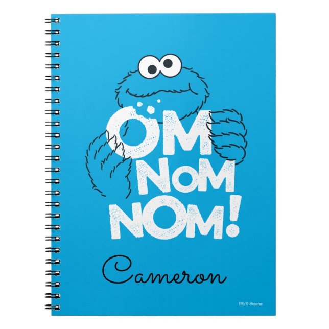 Cookie Monster | Om Nom Nom! Spiral Notebook (Front)