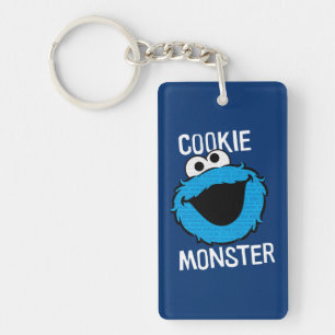 Cookie Monster Pattern Face Key Ring