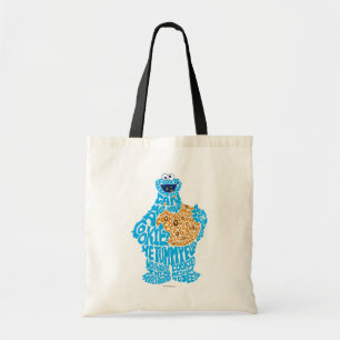 Cookie Monster Pattern Fill Tote Bag