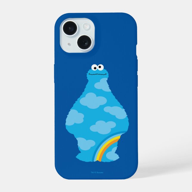 Cookie Monster Rainbows iPhone 15 Case (Back)