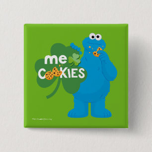 Cookie Monster   Shamrock Love 15 Cm Square Badge