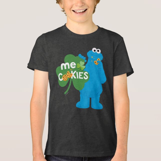 Cookie Monster | Shamrock Love Tri-Blend Shirt (Front)