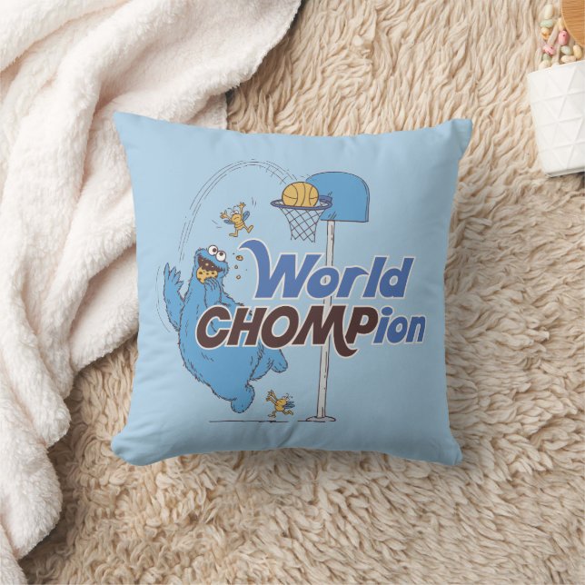 Cookie Monster | Shooting Basketball Hoops Cushion (Blanket)