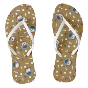 Cookie Monster S'mores Pattern Jandals