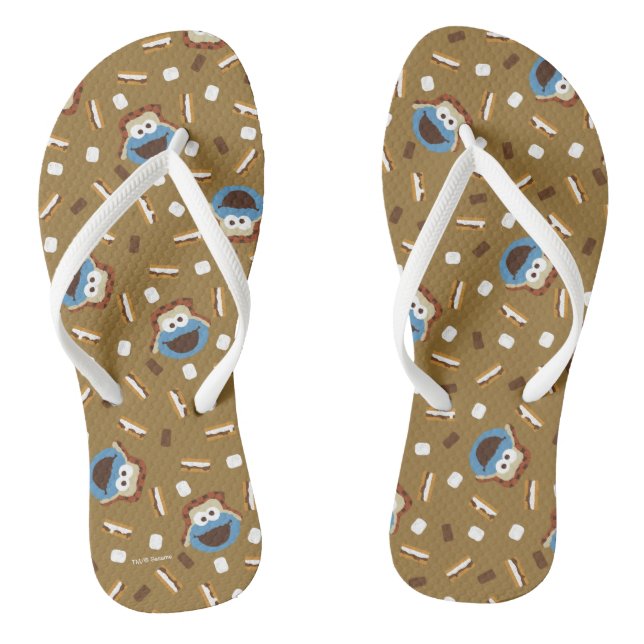 Cookie Monster S'mores Pattern Jandals (Footbed)
