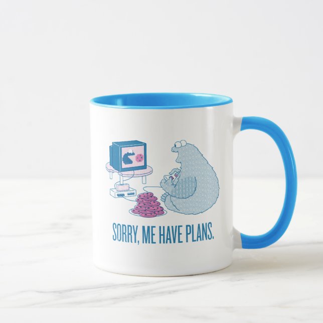 Cookie Monster | Sorry, Me Have Plans Mug (Right)