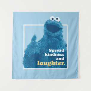 Cookie Monster   Spread Kindness and Laughter Tapestry