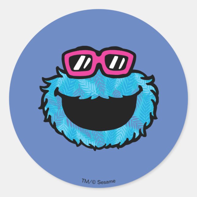 Cookie Monster | Summer Vibes Classic Round Sticker (Front)