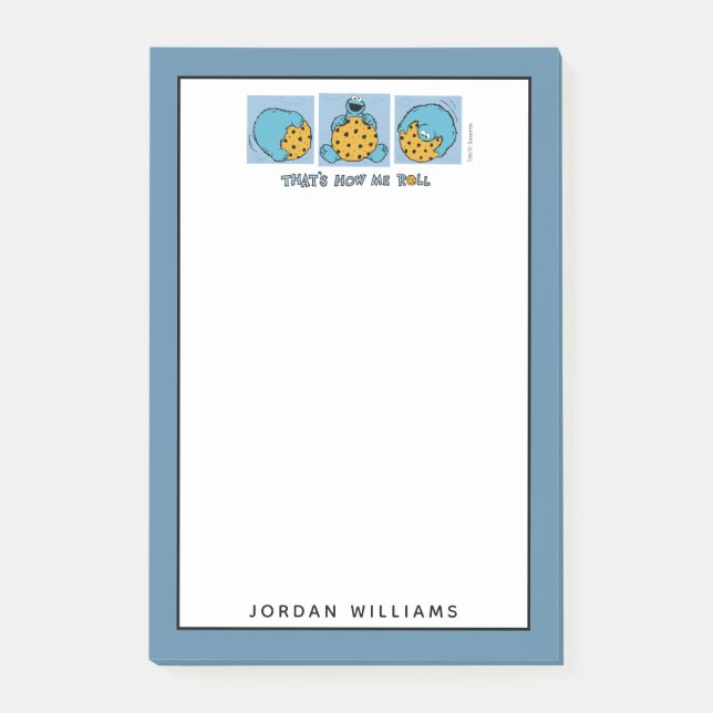 Cookie Monster | That's How Me Roll Post-it Notes (Front)