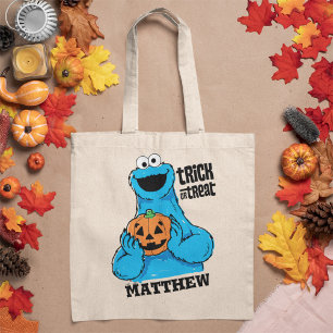 Cookie Monster - Trick Or Treat Add Your Name Tote Bag