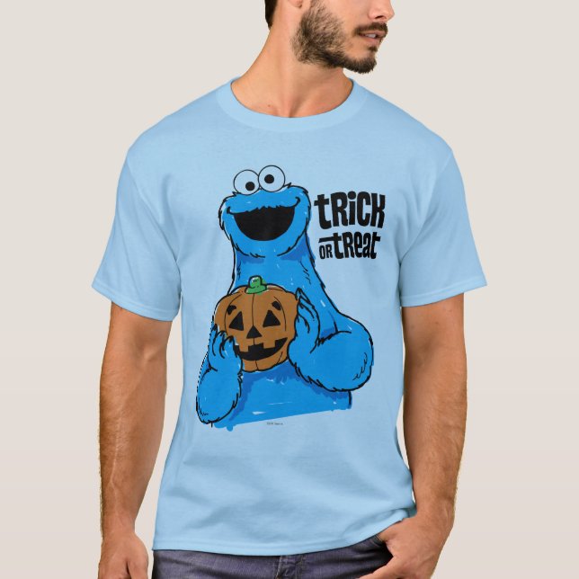 Cookie Monster - Trick Or Treat T-Shirt (Front)